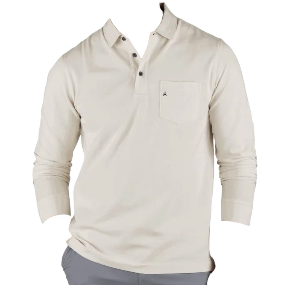Tailor Vintage Airotec Performance Stretch Pique Long-Sleeve Polo‎